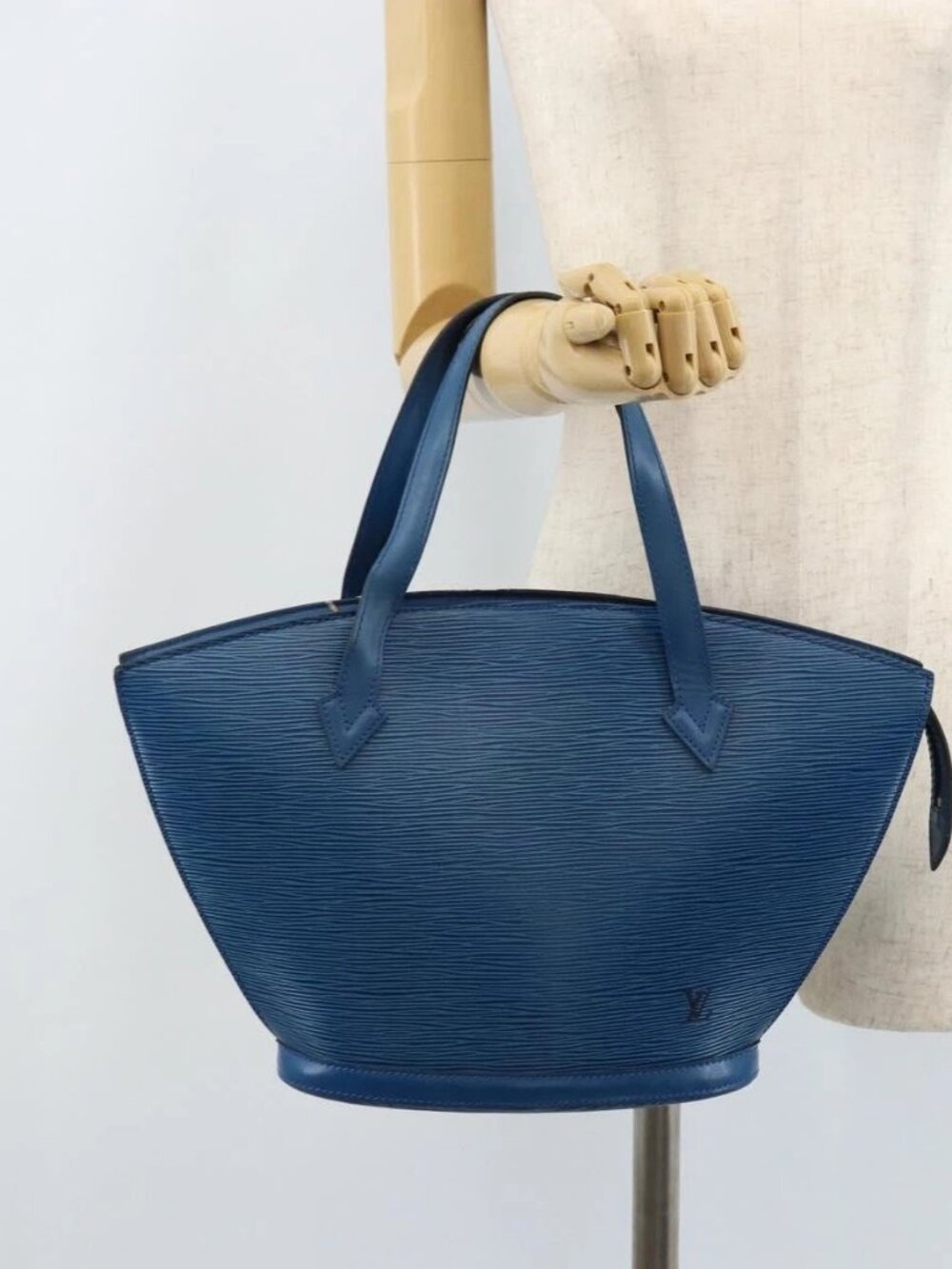 LOUIS VUITTON Epi Saint Jacques Shoulder Bag Blue M52275 LV Auth ep13657